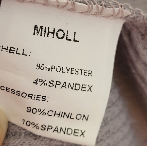 💥3 For $20💥 Miholl Women Large Waffle Knit Lace Balloon Long Sleeve Gray - Picture 5 of 6